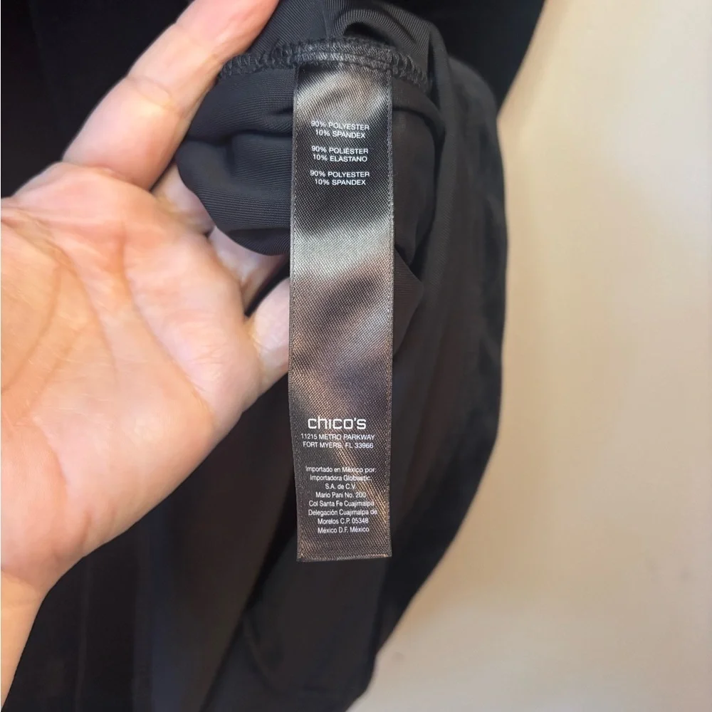 Travelers Collection by Chico’s Velvet Rosemary Wrap Dress in Black - Picture 8 of 10